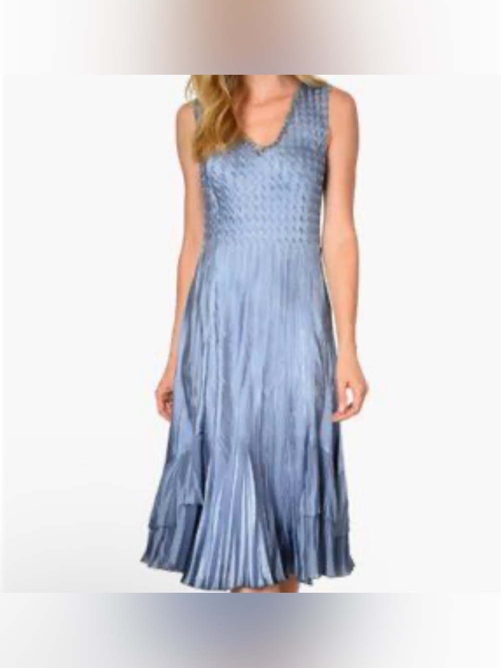 Komarov blue beautiful frill dress medium whimsical